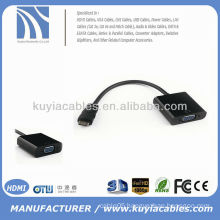 1080P Black HDMI to VGA Converter Adapter Cable for PC DVD HDTV